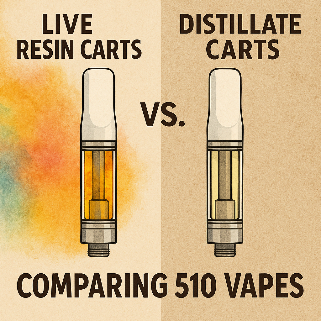 Live Resin Carts vs Distillate Carts: Comparing 510 Vapes PEPE Cannabis Store Live Resin Carts vs Distillate Carts: Comparing 510 Vapes PEPE Cannabis Store