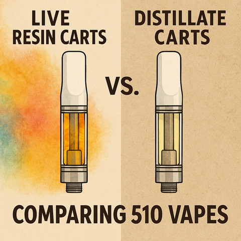 Live Resin Carts vs Distillate Carts: Comparing 510 Vapes